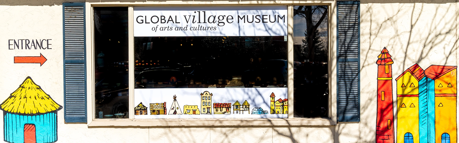 front of building of global village museum